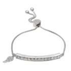 Brilliance Someone Is Watching Over Me Adjustable Bracelet With Swarovski Crystals, Women's, White