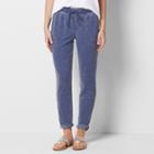 Petite Sonoma Goods For Life&trade; Beach Fleece Cuffed Pants, Women's, Size: S Petite, Dark Blue