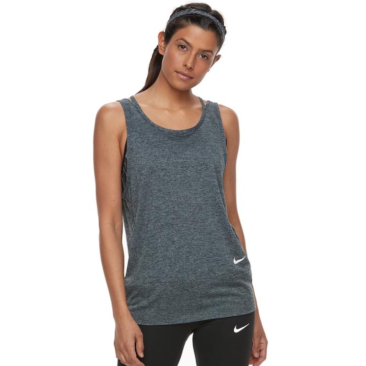Women's Nike Dry Training Tank, Size: Medium, Grey (charcoal)