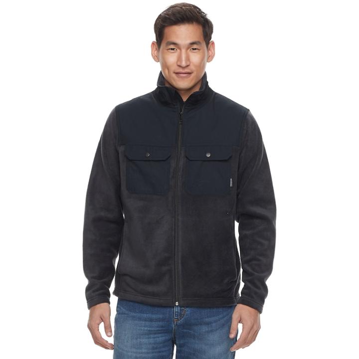 Big & Tall Men's Columbia Flattop Ridge Omni-wick Fleece Jacket, Size: Xxl Tall, Grey (charcoal)