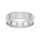 Men's Sterling Silver Satin Finish Concave Wedding Band, Size: 11, White