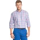 Men's Izod Newport Plaid Button-down Shirt, Size: Medium, Brt Purple