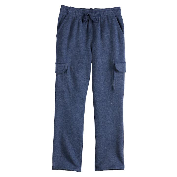 Boys 4-12 Jumping Beans&reg; Fleece Cargo Pants, Size: 12, Dark Blue
