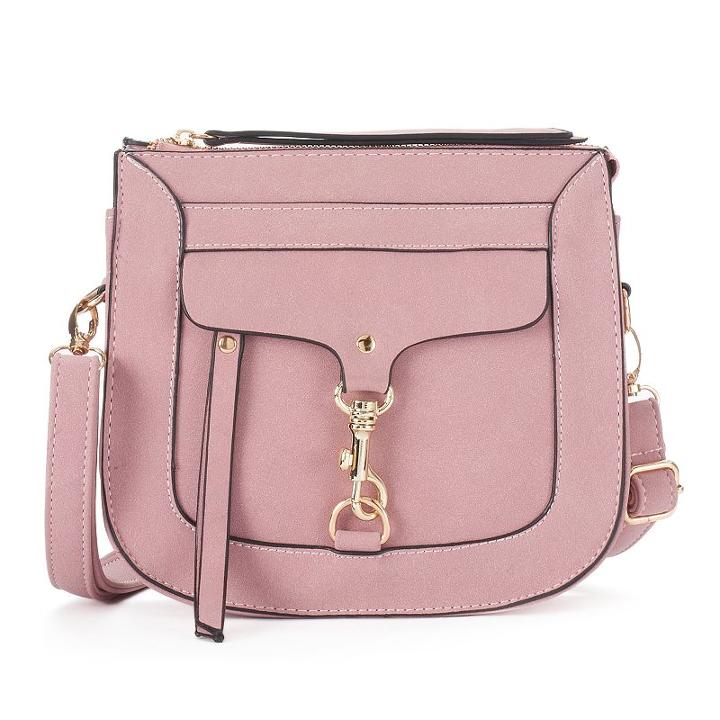 Kiss Me Couture Dog Lock Flap Crossbody Bag, Women's, Pink