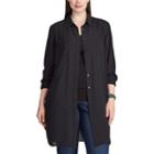 Plus Size Chaps Georgette Button-up Tunic, Women's, Size: 1xl, Black