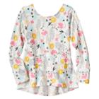 Girls 4-10 Jumping Beans&reg; Graphic Peplum Tunic, Size: 8, White Oth