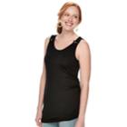Maternity A:glow Snap Shoulder Nursing Tank, Women's, Size: M-mat, Black
