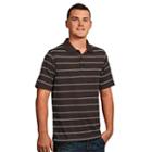 Men's Antigua Striped Performance Golf Polo, Size: Large, Brown