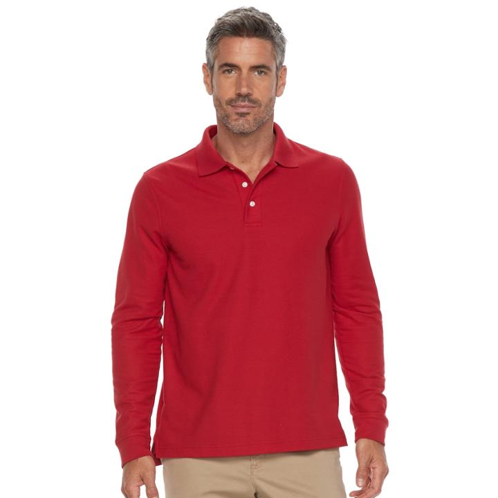 Men's Croft & Barrow&reg; Classic-fit Stretch Pique Polo, Size: Xl, Med Red