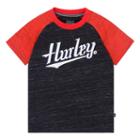 Boys 4-7 Hurley Logo Raglan Tee, Size: 7, Black