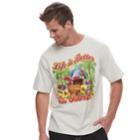 Men's Cotton Links Tropical Graphic Tee, Size: Large, Dark Grey