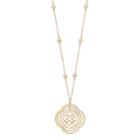 Dana Buchman Medallion Long Pendant Necklace, Women's, Gold