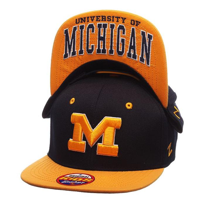 Youth Zephyr Michigan Wolverines Undercard Snapback Cap, Boy's, Blue