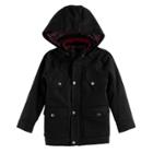 Boys 4-7 Urban Republic Wool Military Midweight Jacket, Size: 5-6, Black