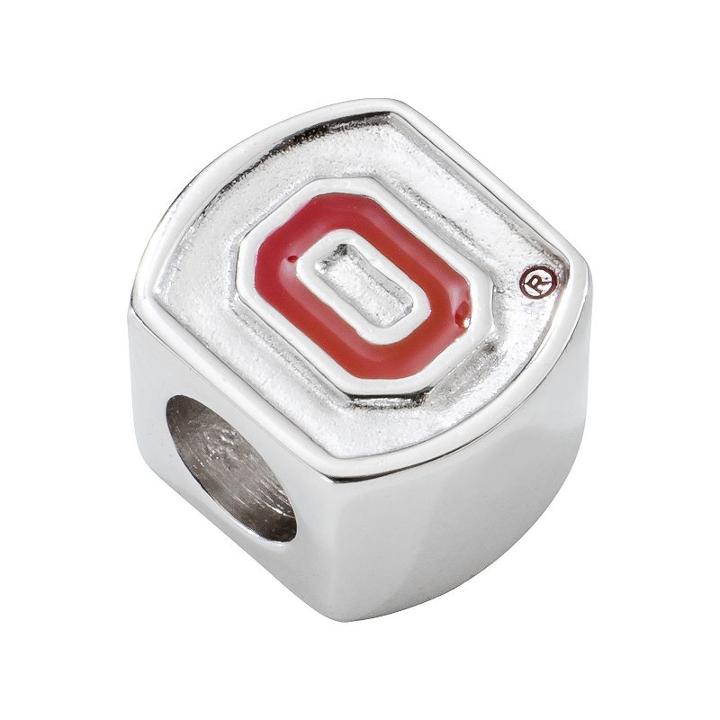 Logoart Ohio State Buckeyes Sterling Silver Bead, Women's, Red