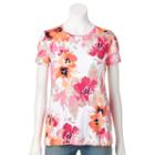 Women's Croft & Barrow&reg; Essential Crewneck Tee, Size: Xl, Lt Orange