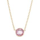 10k Gold Lab-created Pink Sapphire Circle Pendant Necklace, Women's, Size: 17