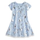 Disney's Cinderella Girls 4-7 Foil Printed Dress By Jumping Beans&reg;, Size: 6x, Light Blue