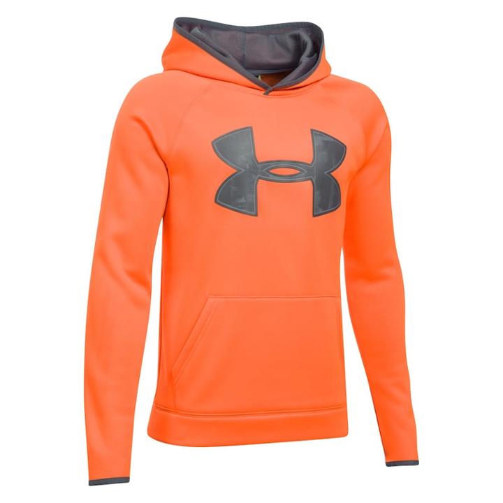 Boys 8-20 Under Armour Big Logo Hoodie, Size: Large, Orange Oth