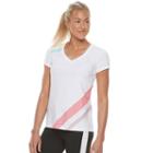 Women's Fila Sport&reg; Stripe Short Sleeve Tee, Size: Medium, White