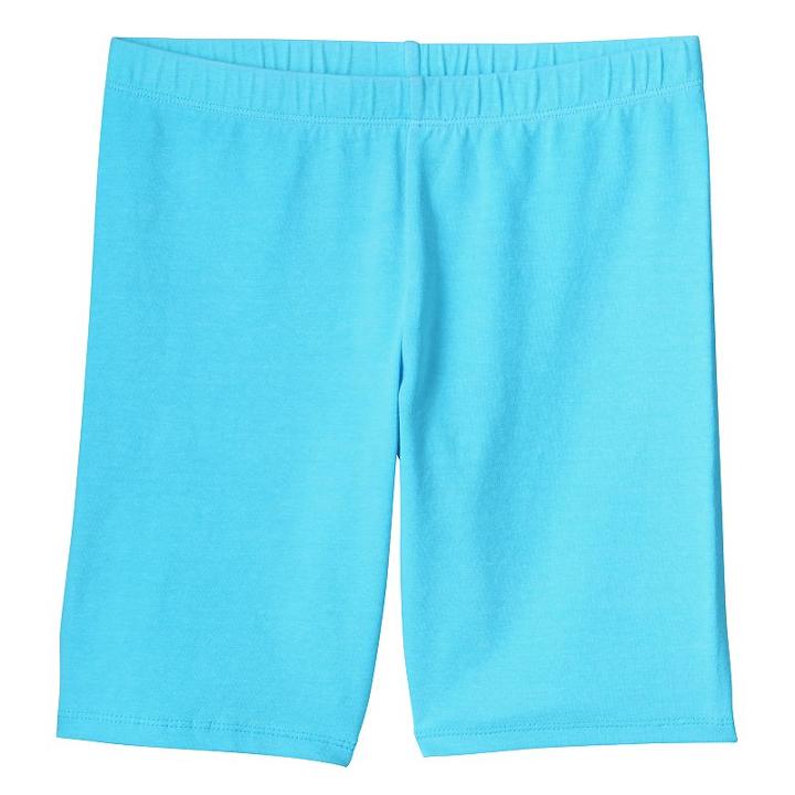 Girls 7-16 & Plus Size So&reg; Solid Midi Bike Shorts, Girl's, Size: 12, Turquoise/blue (turq/aqua)
