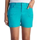 Women's Lee Libby Relaxed Fit Twill Shorts, Size: 6 Avg/reg, Turquoise/blue (turq/aqua)