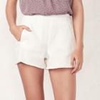 Women's Lc Lauren Conrad High Rise Jean Shorts, Size: 10, White