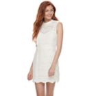 Juniors' Love, Fire Mockneck Lace Midi Dress, Teens, Size: Xs, White