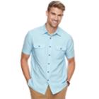 Men's Croft & Barrow&reg; Classic-fit Quick-dry Outdoor Button-down Shirt, Size: Large, Blue (navy)