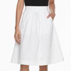 Women's Apt. 9&reg; Poplin Midi Skirt, Size: Xl, White