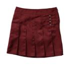 Girls 4-20 & Plus Size French Toast School Uniform 2-buckle Solid Skort, Girl's, Size: 16, Dark Red