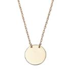 14k Gold Disc Necklace, Women's, Size: 18, Yellow