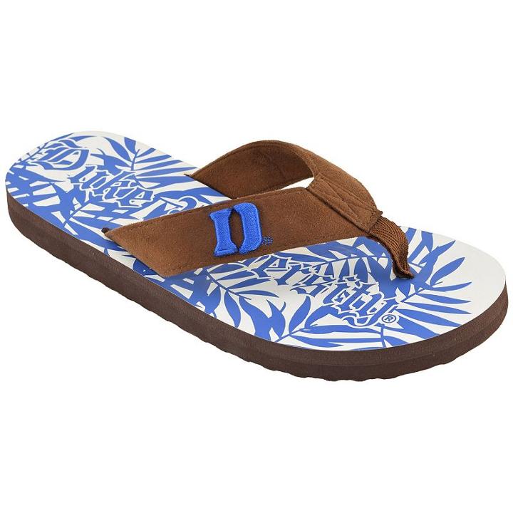 Men's Duke Blue Devils Tropical Flip-flops, Size: Medium, Med Beige