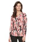 Women's Dana Buchman Splitneck Crepe Top, Size: Medium, Brt Orange