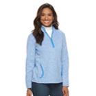 Women's Croft & Barrow&reg; 1/4 Zip Fleece Sweater, Size: Xxl, Med Blue