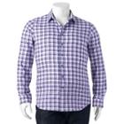 Big & Tall Apt. 9&reg; Work Week Classic-fit Button-down Shirt, Men's, Size: L Tall, Purple