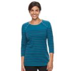 Women's Croft & Barrow&reg; Button Shoulder Tunic, Size: Small, Dark Blue