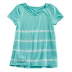 Girls 7-16 & Plus Size Mudd&reg; Cage Front Tee, Size: 16, Turquoise/blue (turq/aqua)
