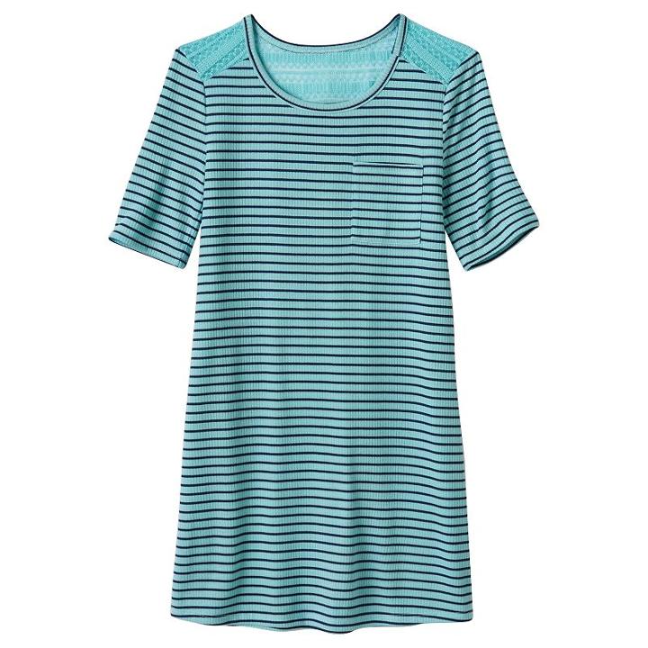 Girls Plus Size Mudd&reg; Crochet Swing T-shirt Dress, Girl's, Size: 20 1/2, Brt Blue