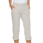 Women's Gloria Vanderbilt Mae Cargo Capris, Size: 12, Lt Beige