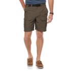 Men's Croft & Barrow&reg; Classic-fit Outdoor Belted Side-elastic Ripstop Cargo Shorts, Size: 34, Brown