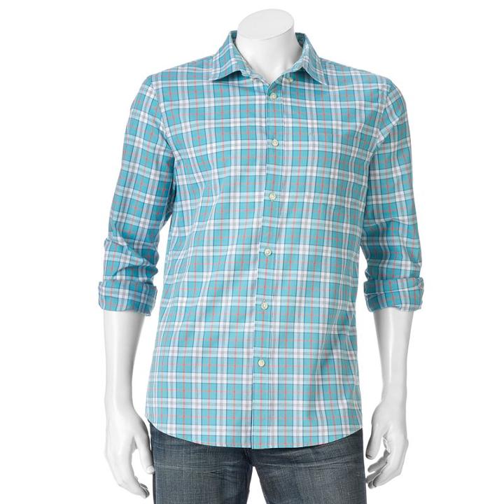 Men's Sonoma Goods For Life&trade; Modern-fit Poplin Button-down Shirt, Size: Xxl, Brt Blue