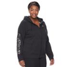 Plus Size Nike Zip-front Hoodie, Women's, Size: 1xl, Grey (charcoal)
