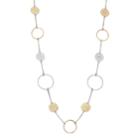Two Tone Long Starburst Station Necklace, Women's, Multicolor