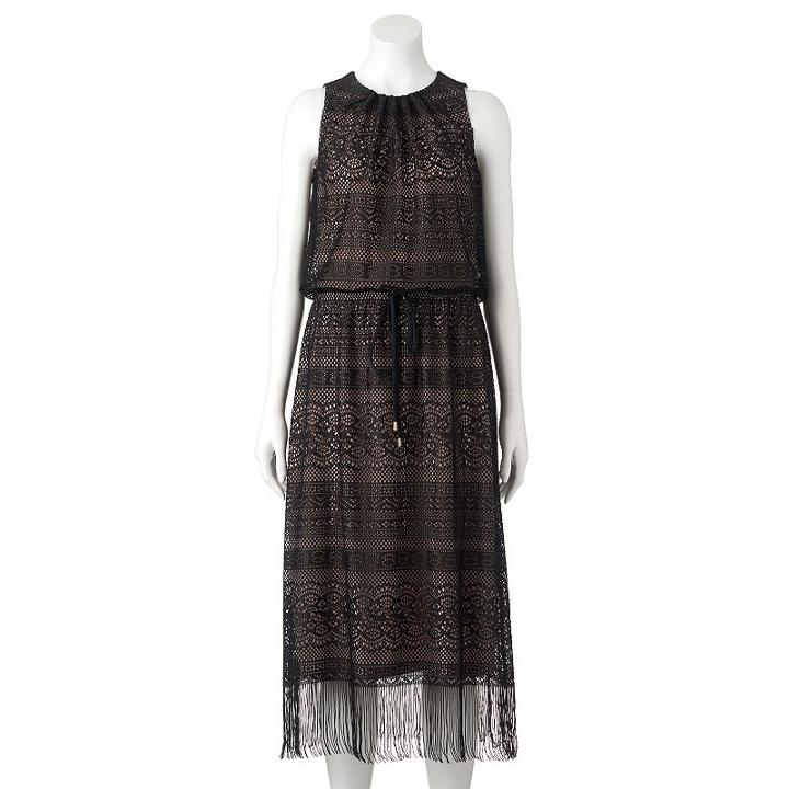 Women's Suite 7 Geometric Blouson Maxi Dress, Size: 6, Oxford