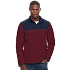 Men's Croft & Barrow&reg; Classic-fit Outdoor Quilted Mockneck Pullover, Size: Medium, Red