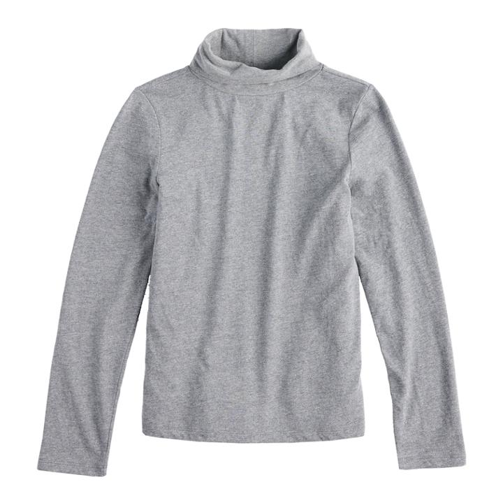 Girls 7-16 & Plus Size So&reg; Core Turtleneck Tee, Size: 7-8, Med Grey