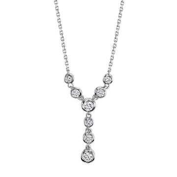 Sirena Collection 14k White Gold 1/4 Carat T.w. Certified Diamond Y Necklace, Women's, Size: 18