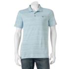 Big & Tall Rock & Republic Striped Polo, Men's, Size: L Tall, Turquoise/blue (turq/aqua)