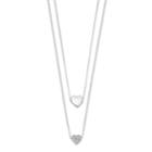 Lc Lauren Conrad Layered Heart Necklace, Women's, Silver